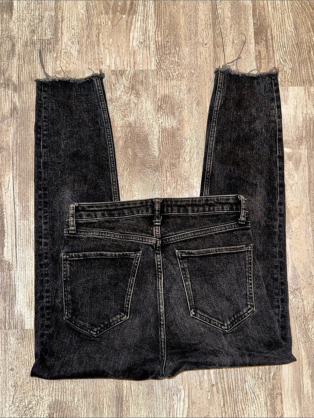 Zara Black Straight Leg Jeans Waist 6